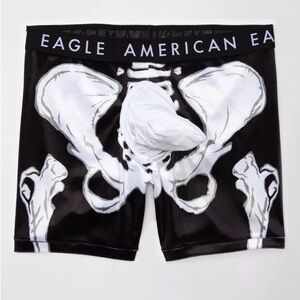 American Eagle Outfitters Black and White Skeleton Boxer Briefs